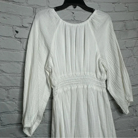 NWT J. Crew Scoop Neck Cotton Midi Dress Soft Gauze White Size Small - Picture 8 of 12
